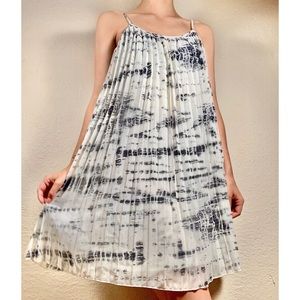 Tie dye pleated dress
